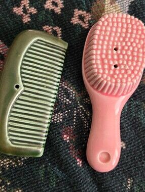 Vintage Brush and Comb Salt & Pepper Shakers
